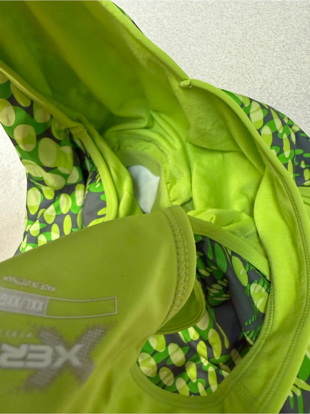Xersion Neon Green Patterned Racerback Tank - Picture 12 of 13